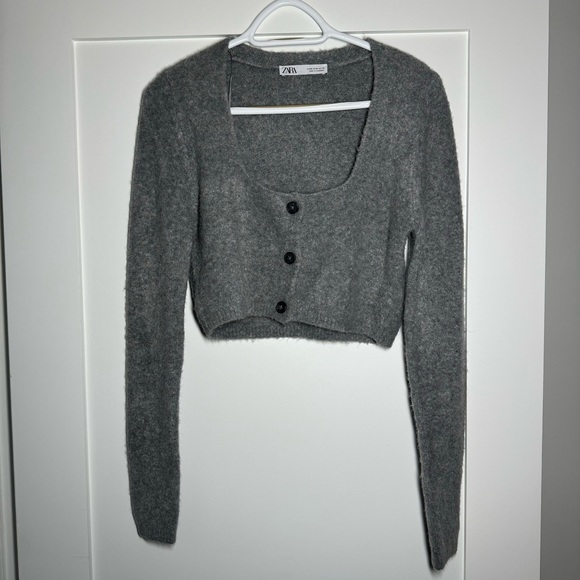 ZARA Grey Cozy Cardigan - Picture 1 of 2